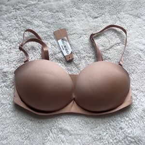 SKIMS Ultimate Push-Up Strapless Bra Size 32C Clay BA-BAN-3208 New With Tags